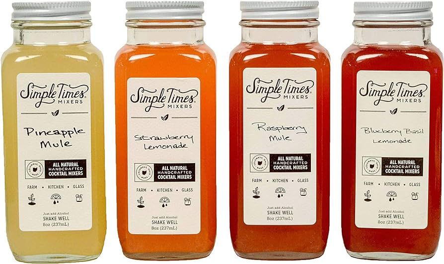 Simple Times Mixers: Classics 4-Pack (4x 8oz)│Real Ingredient Cocktail Mixers│Just Add Alcoho... | Amazon (US)