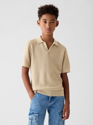 Kids Textured Polo Sweater | Gap (US)