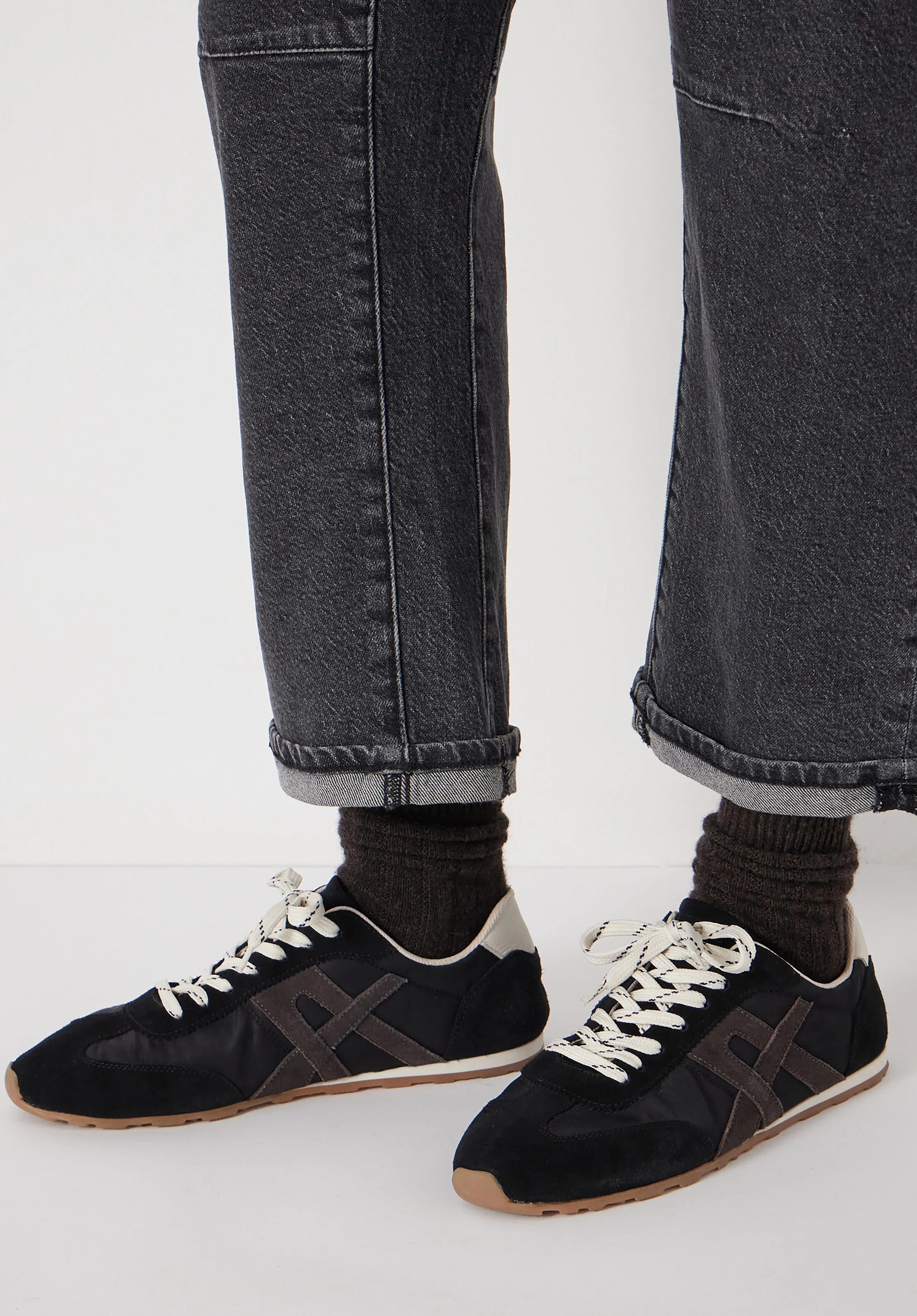 Suede Slimline Retro Trainers | Hush UK