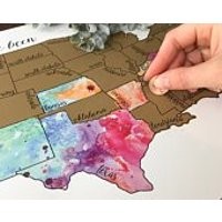 Scratch Off Map  Travel Map  United States Map  Travel Gift  Been There Scratched That  Valentines Day Gift | Etsy (US)