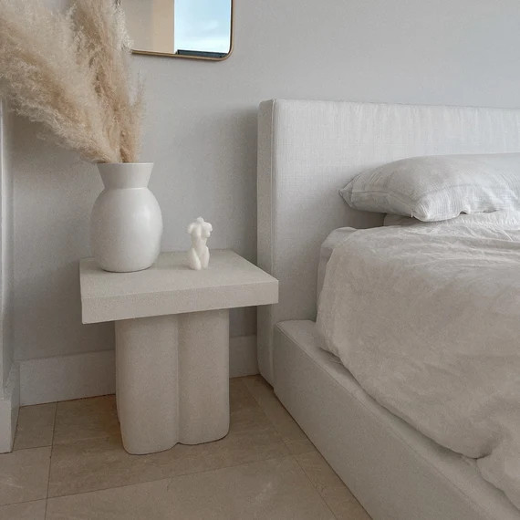 ULTRA Set King in White: Modern Bed Frame + Headboard Set, Plush,  Low Profile  * 8" to 9" tall b... | Etsy (US)