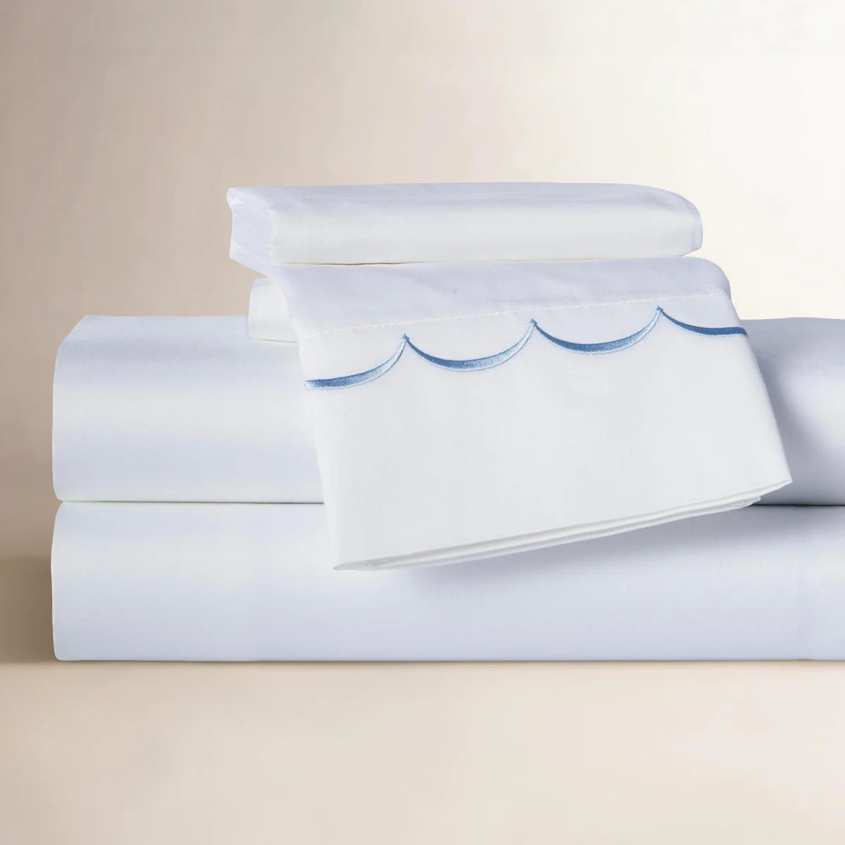 Camillo Scallop 600 Thread Count 100% Cotton Sheet Set | Wayfair North America