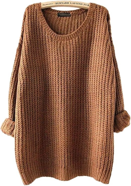 ARJOSA Women's Fall Sweaters Pullover Oversized Cable Knit Sweater Tunic Tops | Amazon (US)