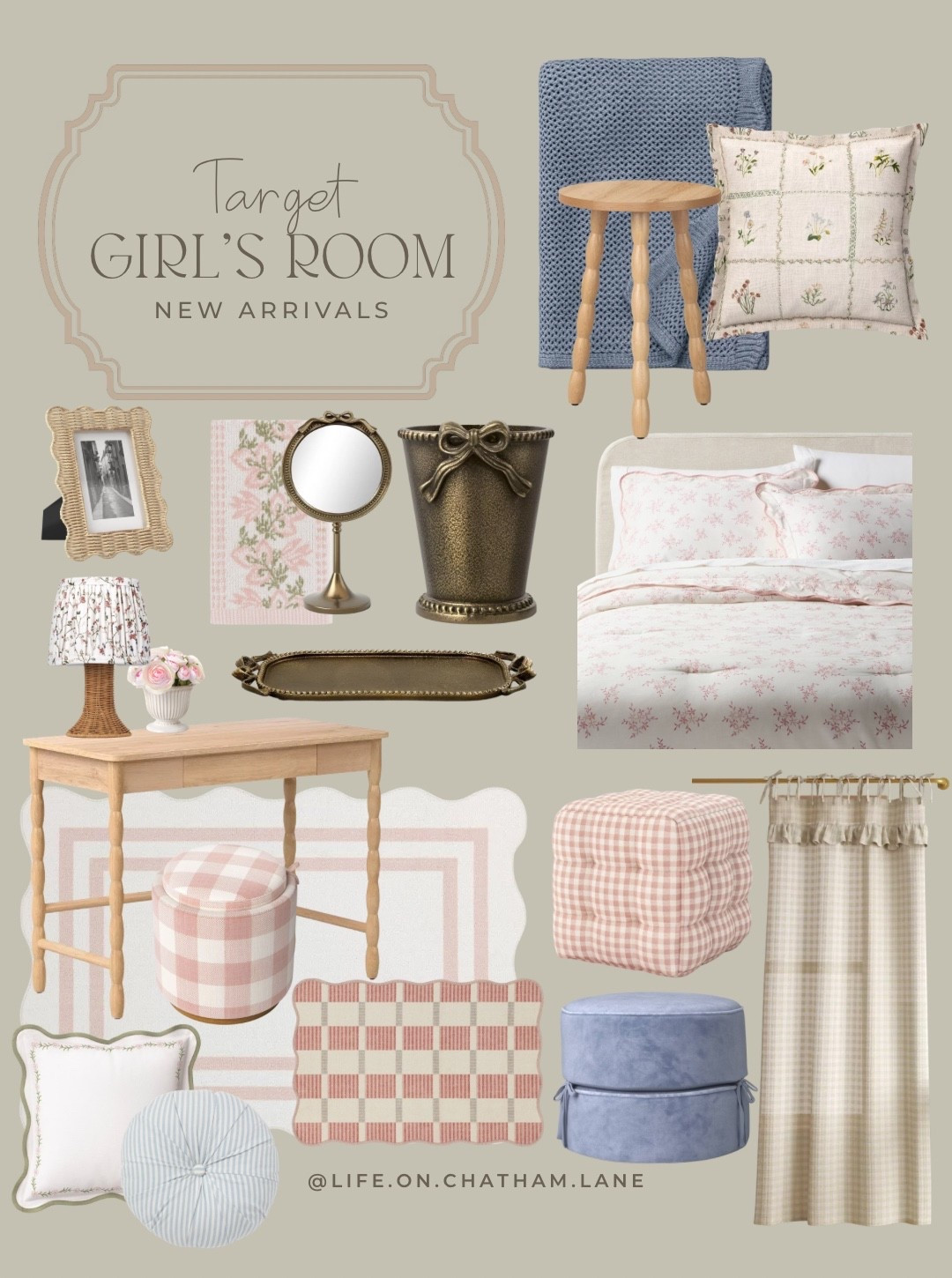 New girl’s room finds at @Target!  Love the cottage-inspired vibes and all the gingham and bows!

#LTKHome