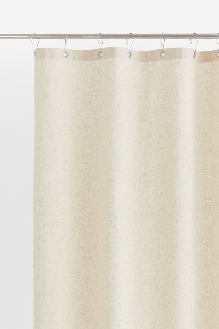 Linen-blend Shower Curtain | H&M (US + CA)