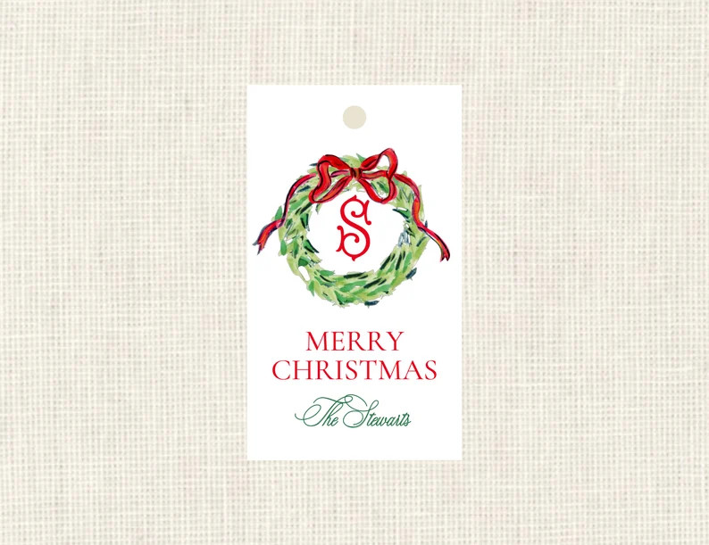 Watercolor Christmas Gift Tags - Etsy | Etsy (US)