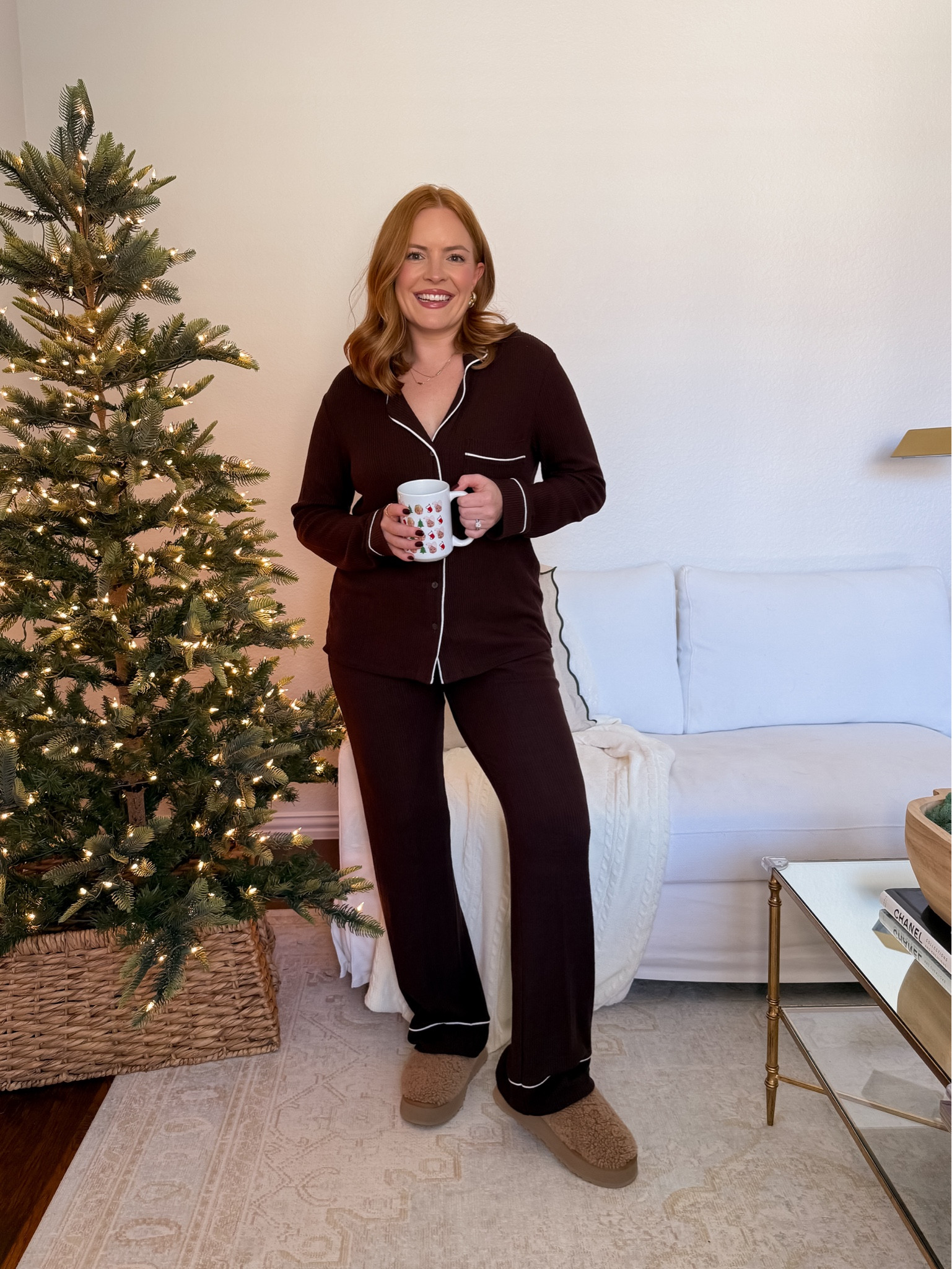 ✨ Cozy holiday vibes in my favorite Target pajamas — and they’re 25% off right now! These soft, ribbed PJs are perfect for Christmas morning, lounging at home, or gift-giving. Linking this exact set + a few other Target loungewear favorites on LTK! 🎄☕️ #TargetFinds #TargetStyle #CozyPajamas