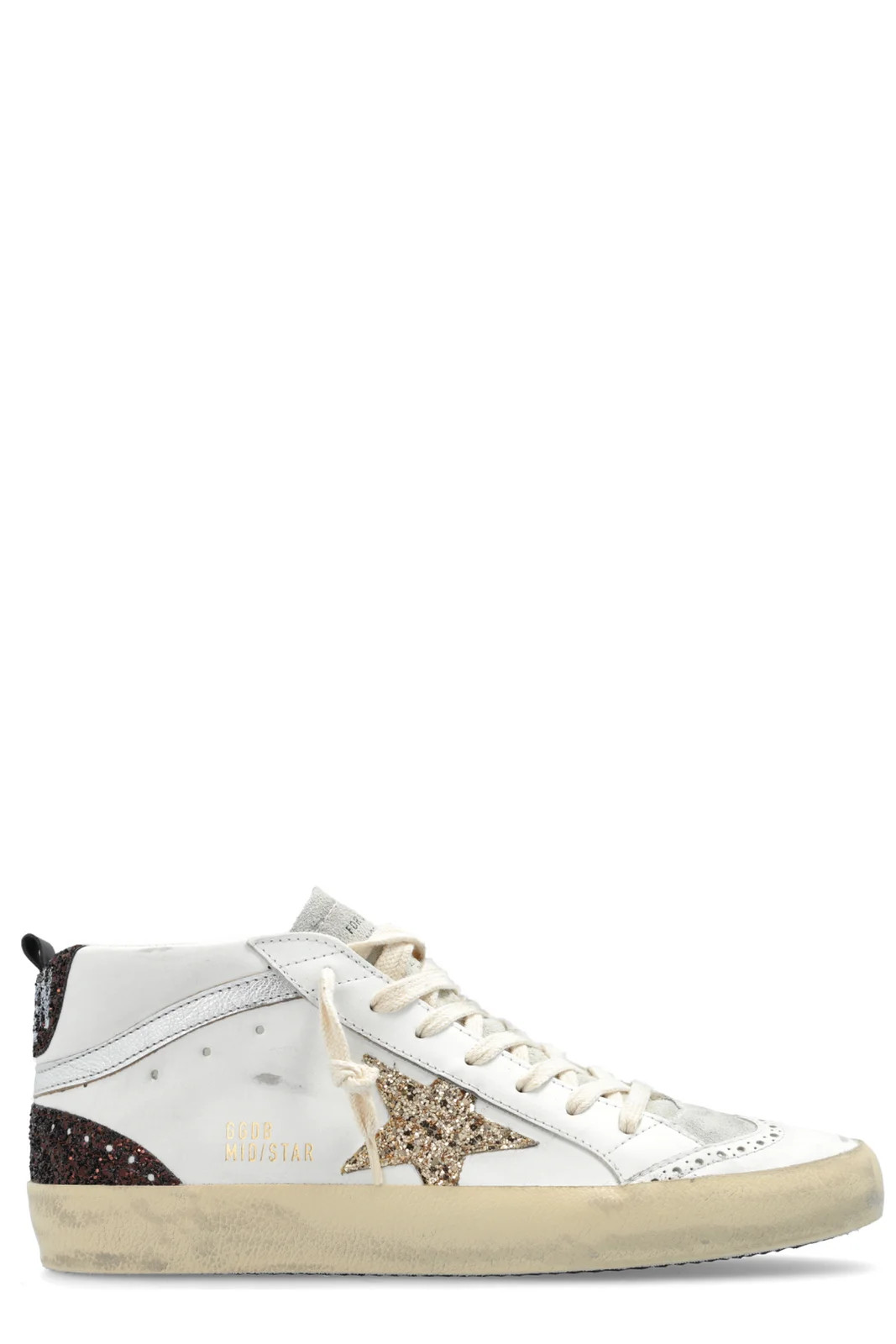 Golden Goose Deluxe Brand Star Glittered Lace-Up Sneakers | Cettire Global