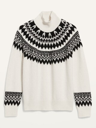 Cozy Fair Isle Turtleneck Sweater for Women | Old Navy (US)