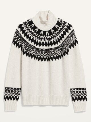 Cozy Fair Isle Turtleneck Sweater for Women | Old Navy (US)
