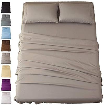 SONORO KATE Bed Sheet Set Super Soft Microfiber 1800 Thread Count Luxury Egyptian Sheets 18-Inch ... | Amazon (US)
