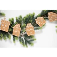 Gingerbread House Christmas Felt Banner Garland For Mantle & Home Decor | Etsy (US)