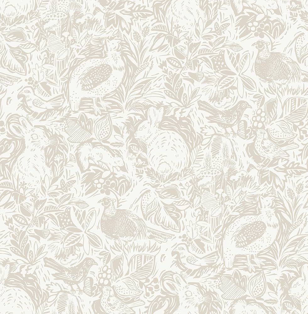 NuWallpaper Cream Terrene Peel & Stick Wallpaper | Amazon (US)