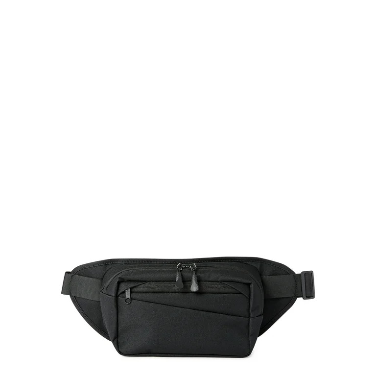 No Boundaries Women's Hands Free Rectangular Fanny Pack Black - Walmart.com | Walmart (US)