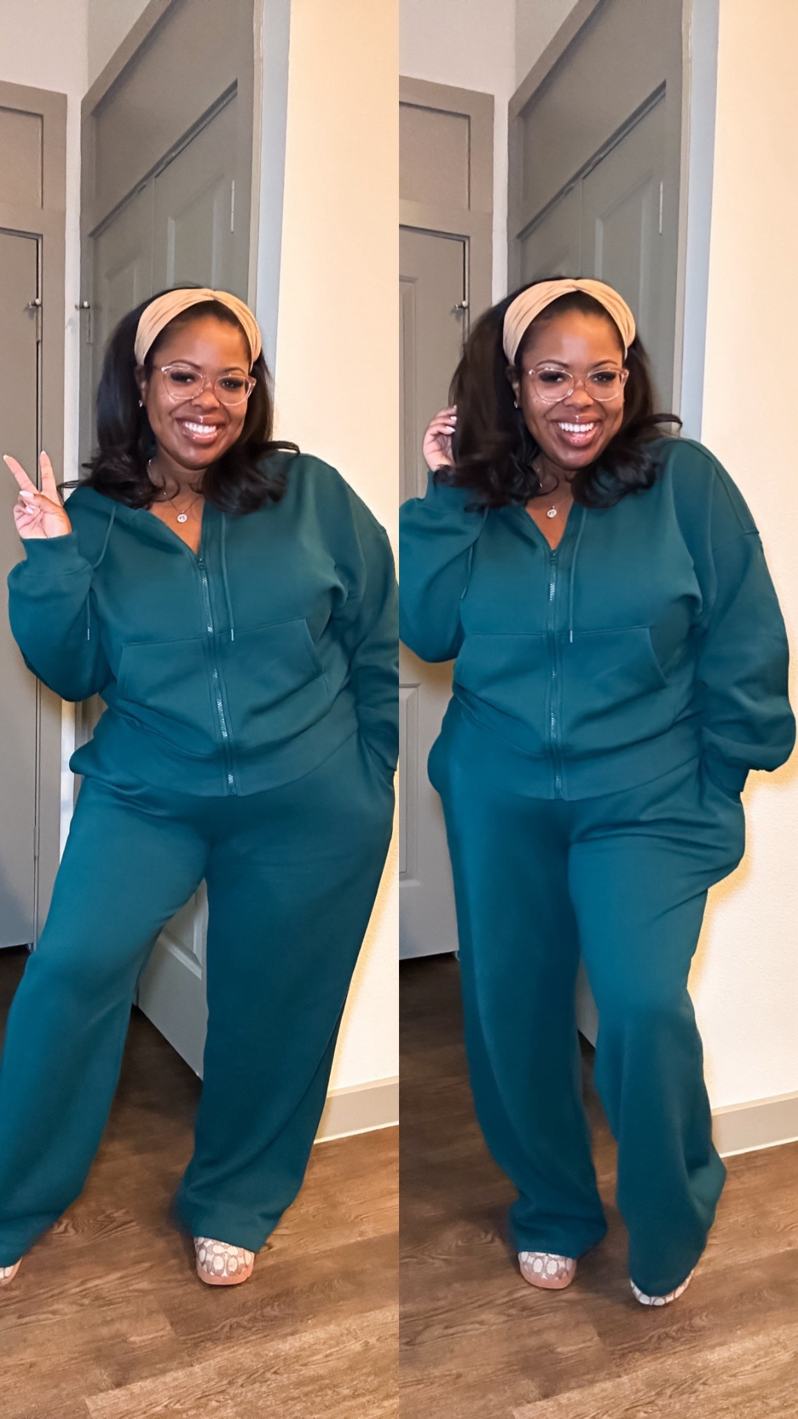 Comfy and warm! This sweatsuit is on sale. Wearing a size large. Paired with my coach clogs! Available in several colors  

#LTKootd #LTKMidsize #LTKPlusSize