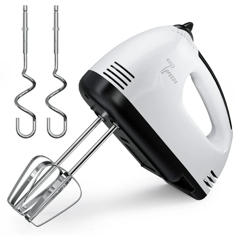 TINANA 7 Speed Hand Mixer Electric Handheld with Stainless Steel Beaters & Dough Hooks, Cookie Mi... | Walmart (US)