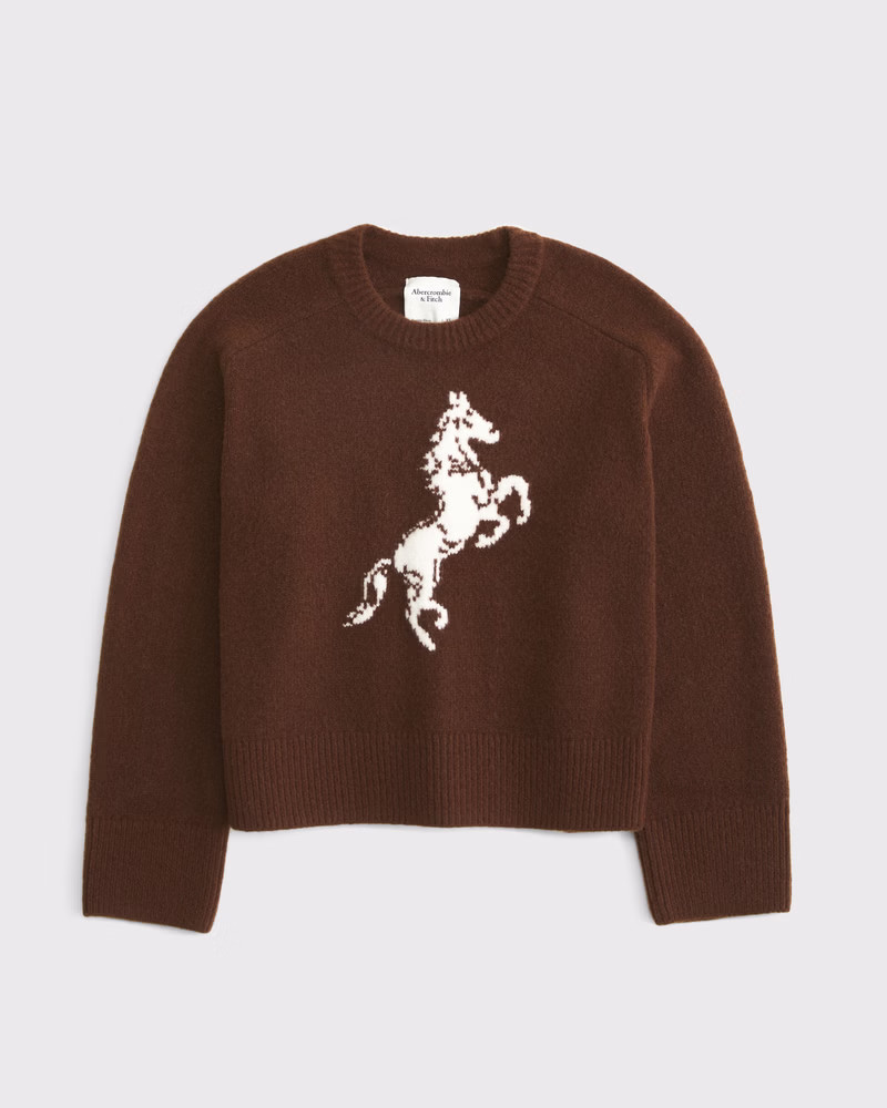 The A&F Madeline Horse Crew Sweater | Abercrombie & Fitch (US)
