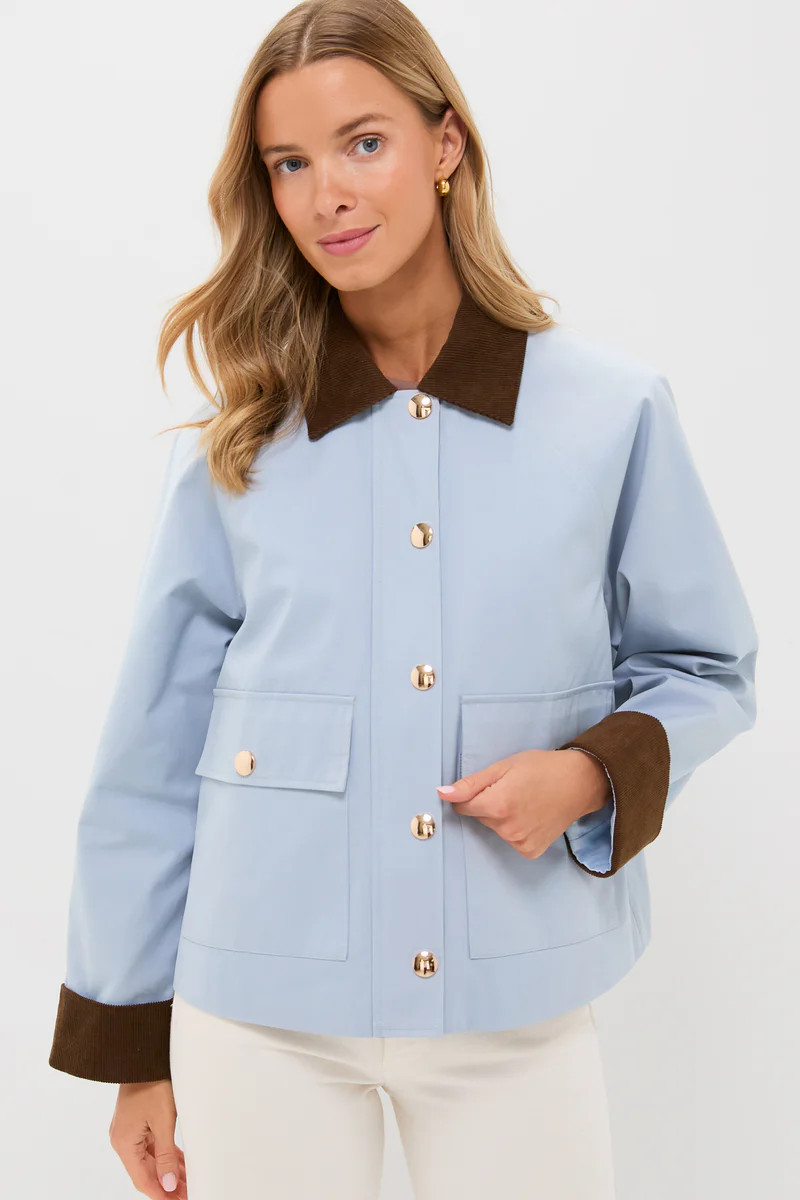 Ice Blue and Chocolate Liam Chore Jacket | Tuckernuck (US)