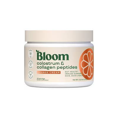 BLOOM NUTRITION Colostrum & Collagen Peptides Powder - Orange Cream - 4.23oz/25 Servings | Target