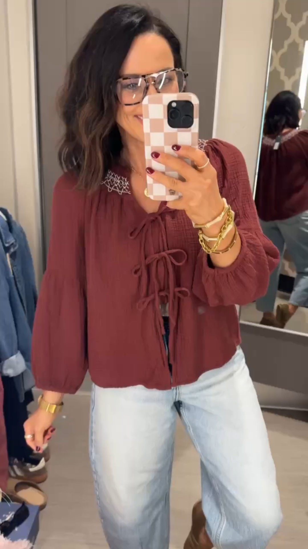Teachers look at this cute outfit from Target! Definitely cute and classroom appropriate. I'm obsessed with this maroon top with the brown flats! Cute casual outfits target must haves brown flats women's blouses cute affordable target fits teacher mom approved women's fashion Vintage Pickin

#LTKSeasonal #LTKmomlife #LTKPetite