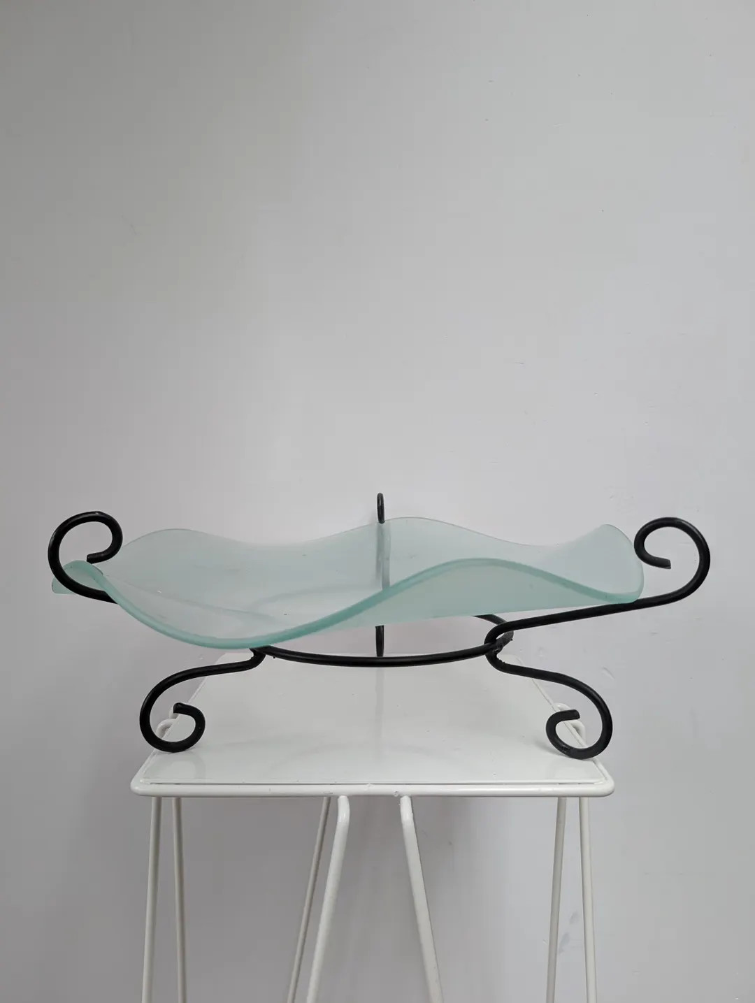 Vintage BRUTALIST Style Metal and Glass Signed Centerpiece From the 80/90s - Etsy | Etsy (US)