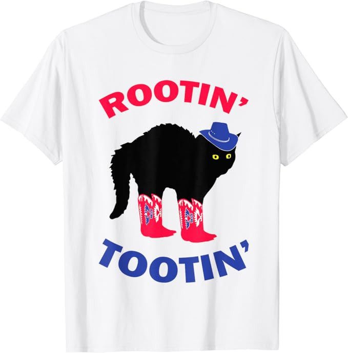 Rootin Tootin Cat Wearing Cowboy Hat T-Shirt | Amazon (US)