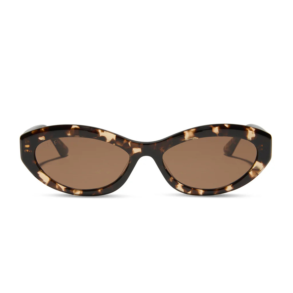 COLOR: dolce bella espresso tortoise brown sunglasses | DIFF Eyewear