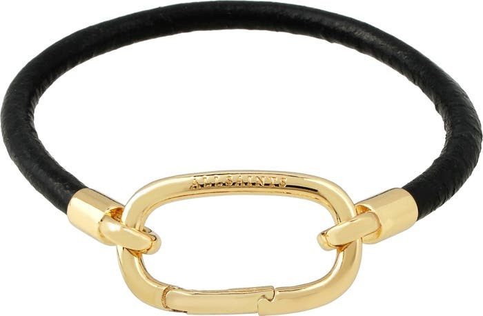 Carabiner Link Leather Bracelet | Nordstrom