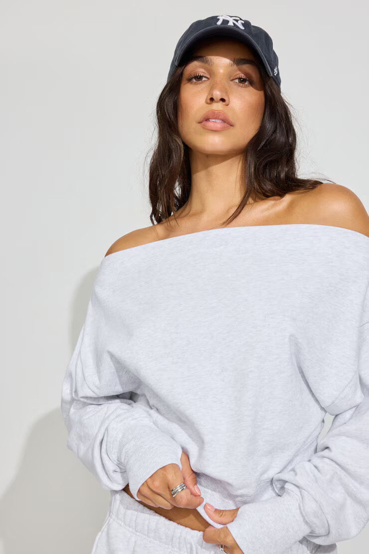 SoftTerry Rib Off Shoulder Sweater | Garage Clothing