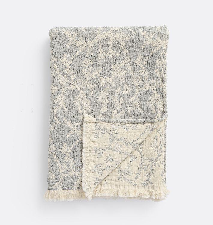 Hadley Jacquard Organic Cotton Throw | Rejuvenation