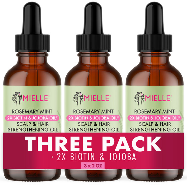 Mielle Rosemary Mint Scalp & Hair Strengthening Oil, 2 fl oz, 3-pack | Instacart