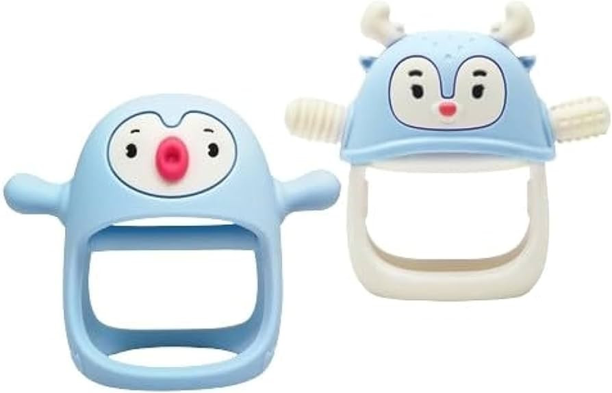 Smily Mia Baby Teething Toys for 0-6Months, 6-12Months, Never Drop Penguin and Reindeer Baby Gift... | Amazon (US)