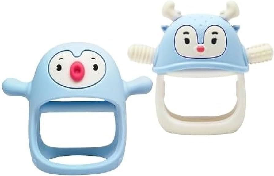 Smily Mia Baby Teething Toys for 0-6Months, 6-12Months, Never Drop Penguin and Reindeer Baby Gift... | Amazon (US)