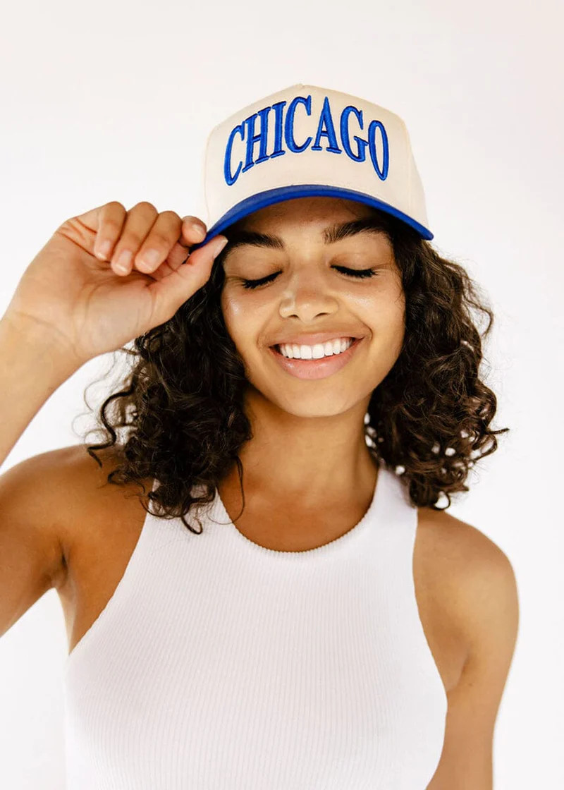 Chicago Puff Baseball Cap - Royal Blue | Alice & Wonder