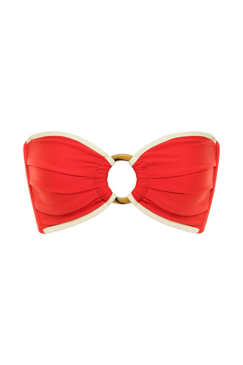 Shop /
Cherry Cream Binded Tori Ties Bandeau Bikini Top
 | Montce