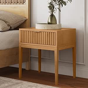 Nathan James Jasper Mid-Century Accent Side or End Table with Storage, Wood Frame, Natural Brown | Amazon (US)