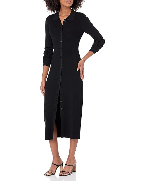 The Drop Women's Jaxon Rib Button Down Sweater Dress | Amazon (US)