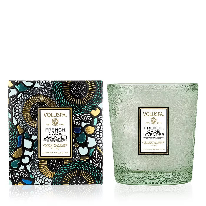 French Cade and Lavender Embossed Glass Classic Candle 9 oz. | Bloomingdale's (US)