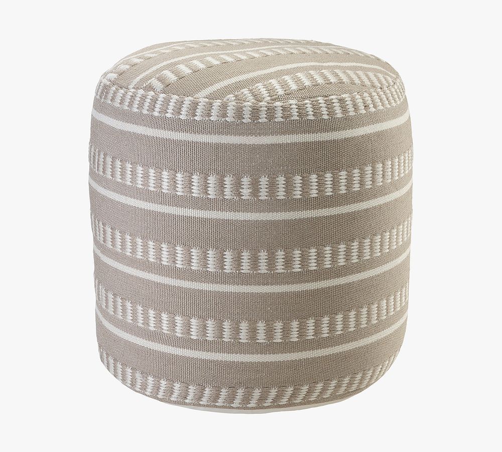 Canaan Recycled Yarn Outdoor Pouf | Pottery Barn (US)