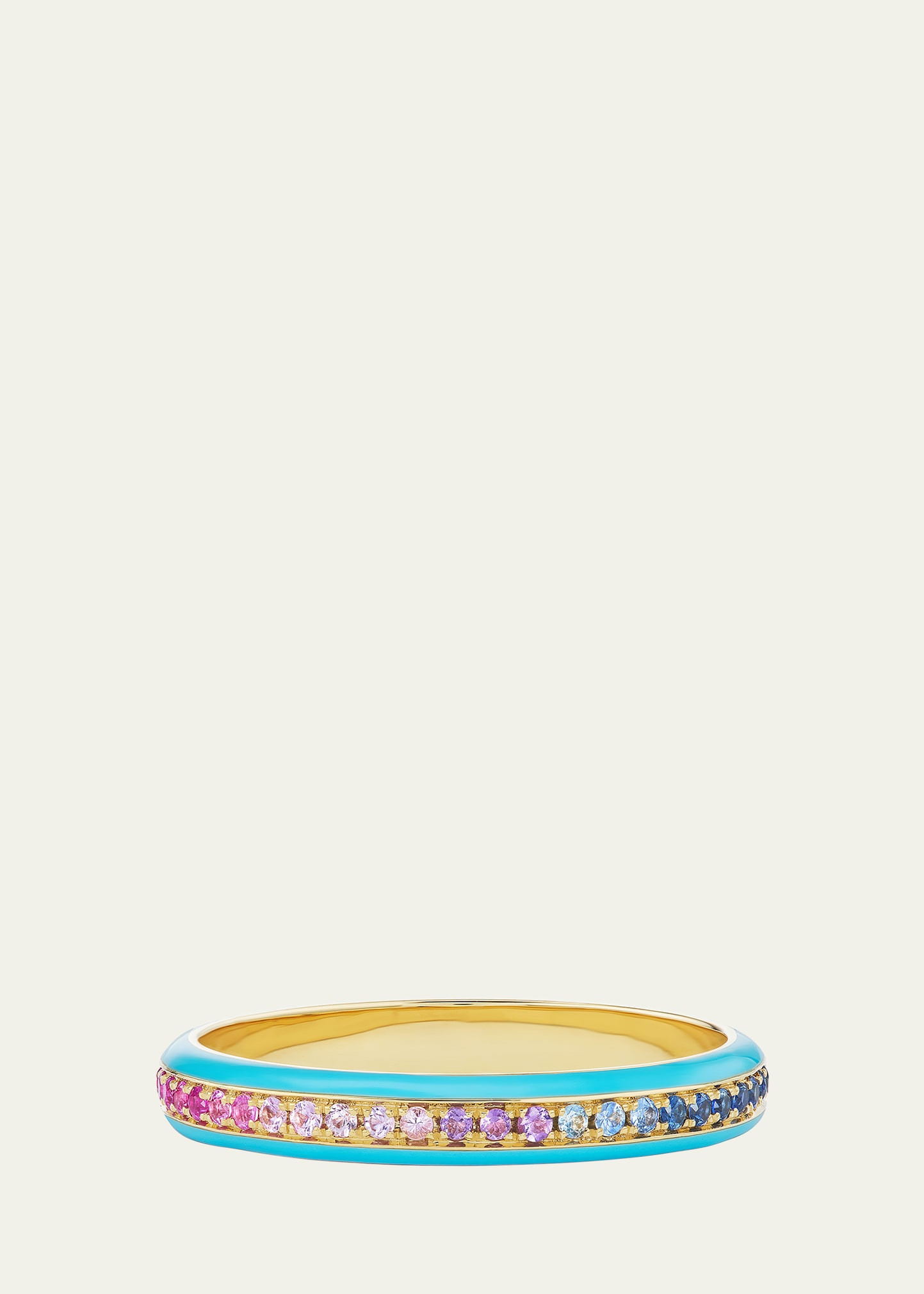 Emily P. Wheeler 18K Yellow Gold Dash Ring with Ombré Gemstones and Enamel | Bergdorf Goodman