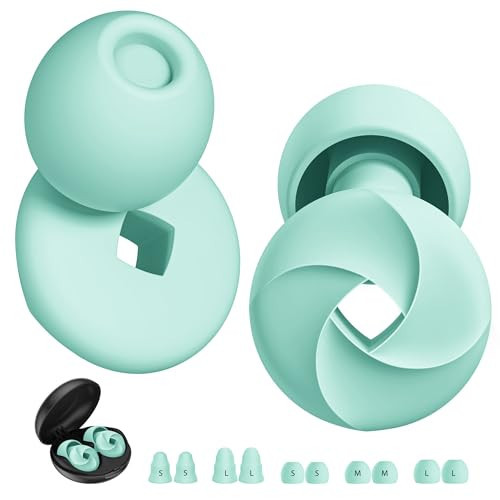 Ear Plugs for Sleeping Noise Cancelling, Soft Reusable Earplugs for Sleep, Silicone Ear Plugs Noise Reduction for Block Snoring/Noise Sensitivity/Travel/Work/Focus - 5 Pairs Ear Tips in S/M/L | Amazon (US)