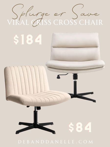 Splurge or Save: which viral cross cross chair would you choose? Our daughter has the one; she loves to sit on her legs and feet at her office desk. She swears by these chairs. 

#LTKHoliday #LTKover40 #LTKGiftGuide