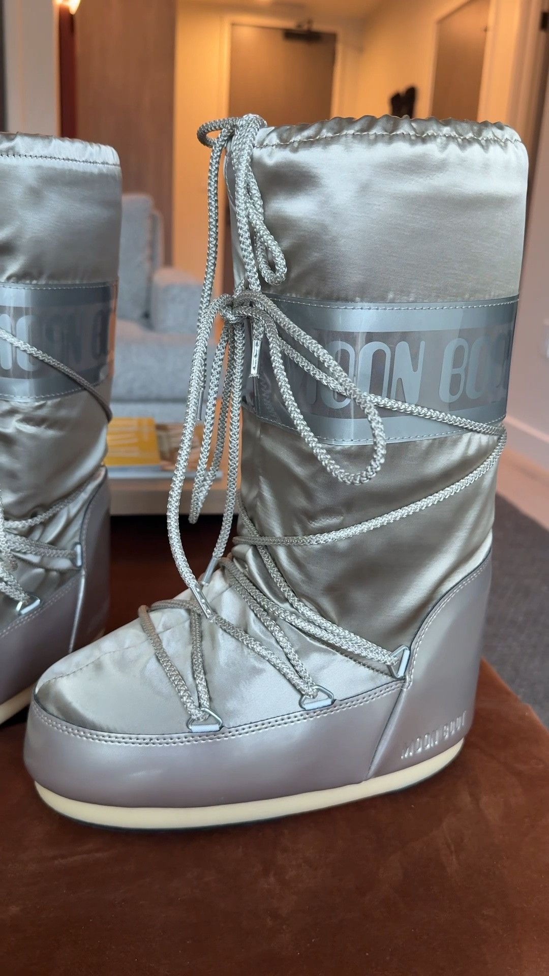 Love these moon boots for a ski trip! Perfect for walking around + water resistant in the snow and will keep your feet very warm! Apres ski. Ski trip. Ski outfit. Park city outfit. 

#LTKTravel #LTKgrwm #LTKootd