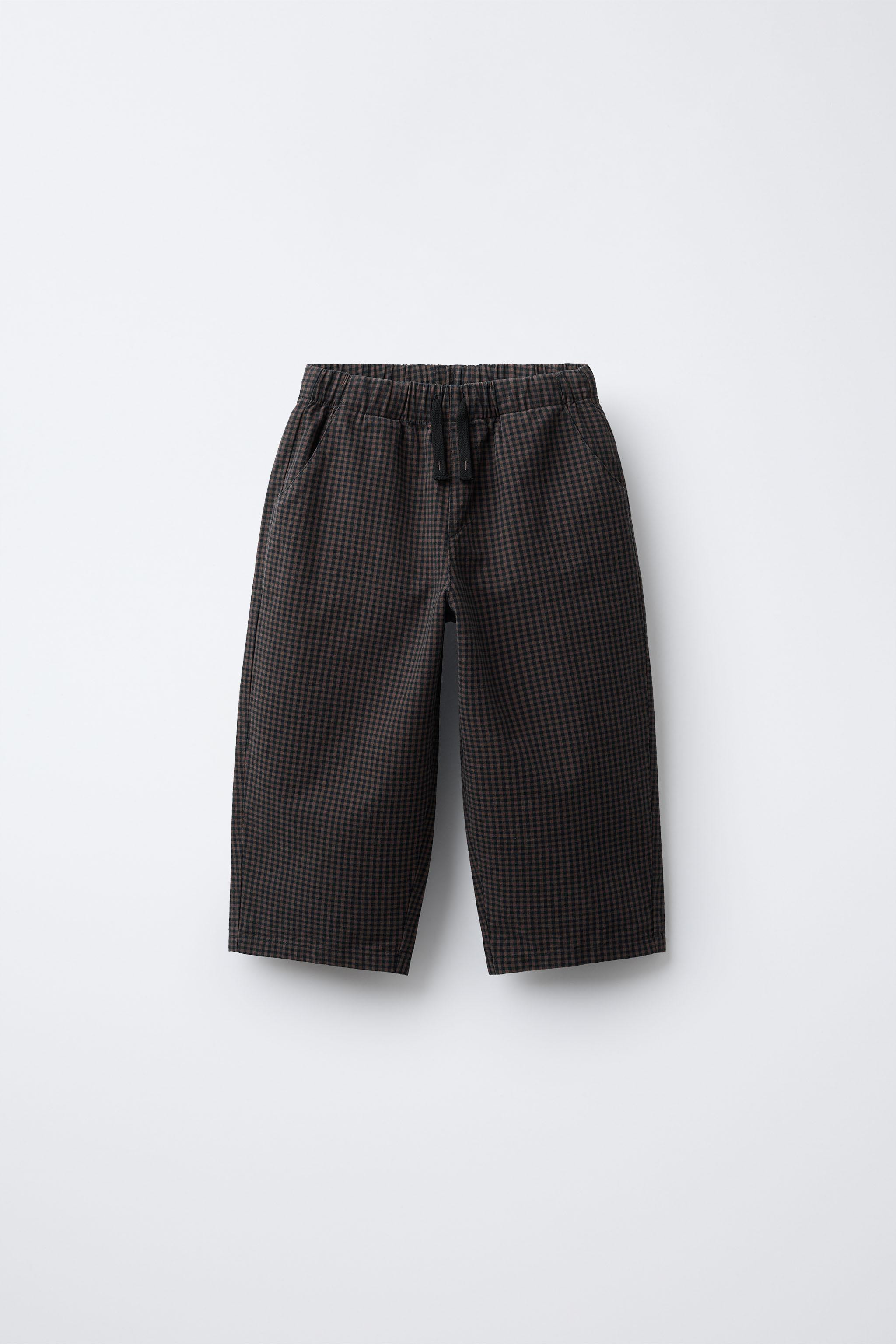 BAGGY GINGHAM PANTS | Zara US