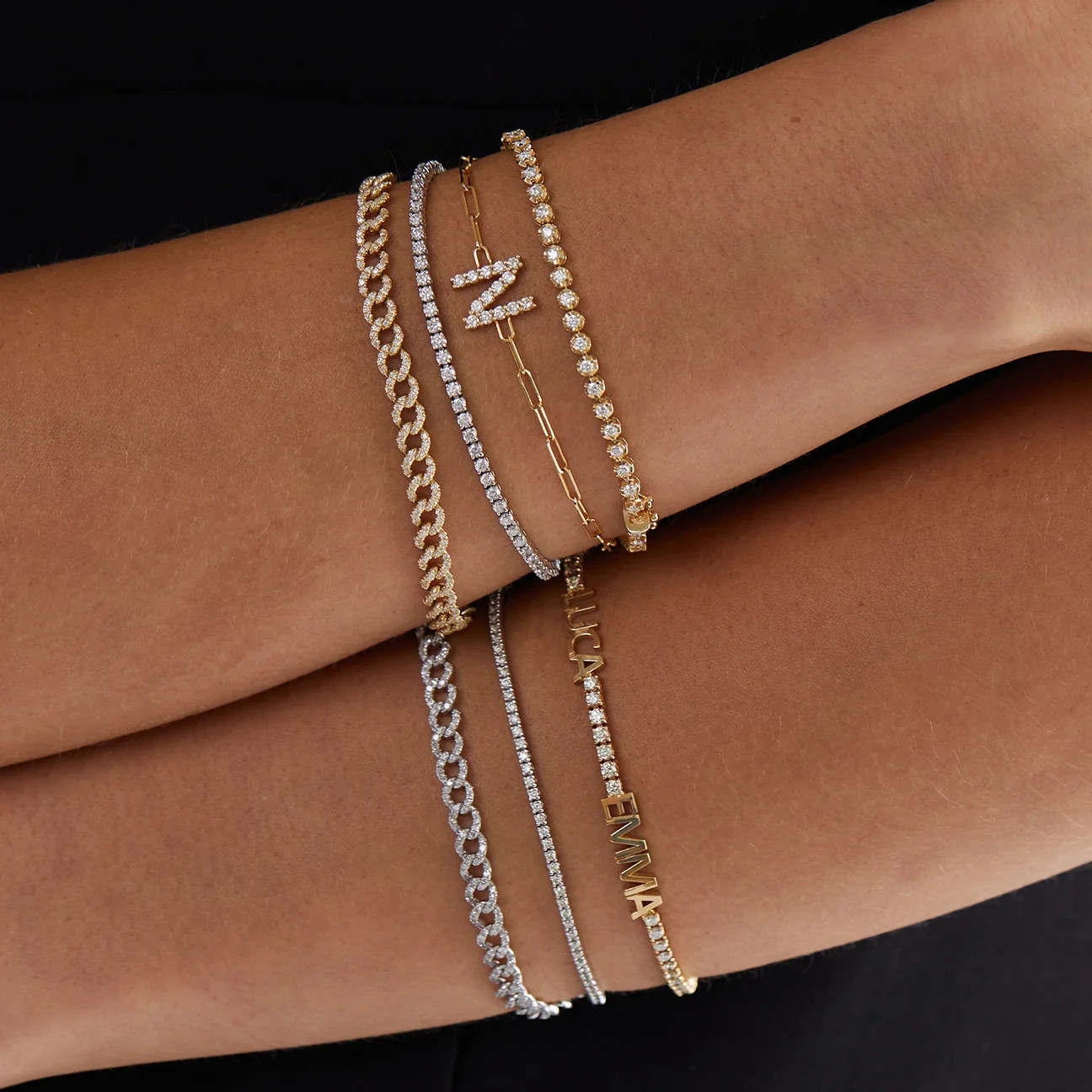 14K Gold Allure Diamond Tennis Bracelet | Baby Gold