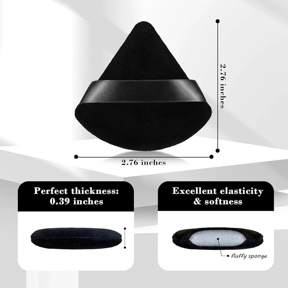 8Pcs of Triangular Powder Puff Makeup Sponges, Made of Super-soft Velvet, Designed for Contouring... | Amazon (US)