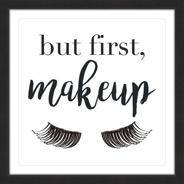 Marmont Hill - 'Makeup First' by Diana Alcala Framed Painting Print - Multi | Bed Bath & Beyond