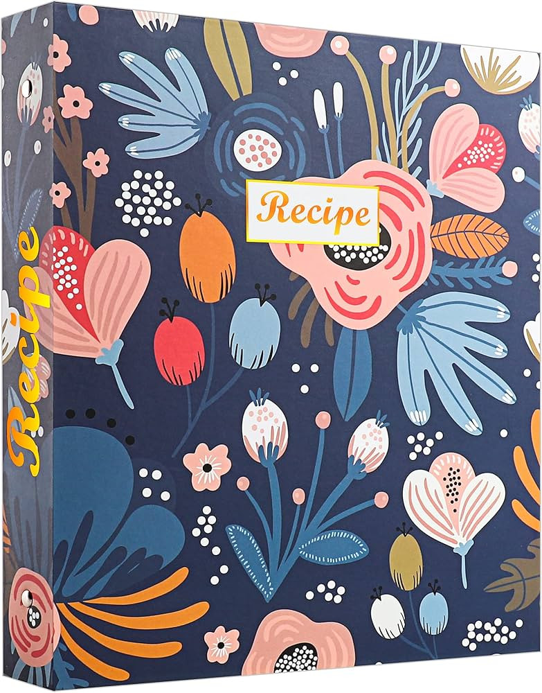3 Ring Recipe Binder 8.5”x11” Total 115pcs Recipe Book to Write in Your Own Recipes with 60 R... | Amazon (US)