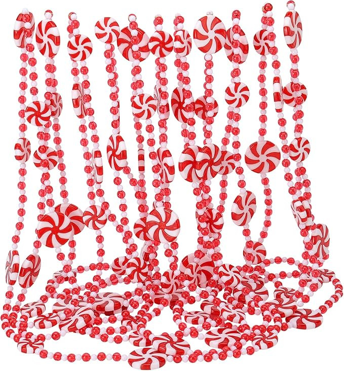 TFTAFAN 29.5ft Plastic Christmas Candy Cane Garland, Red & White, 21pcs, 354in, Artificial, Non-L... | Amazon (US)