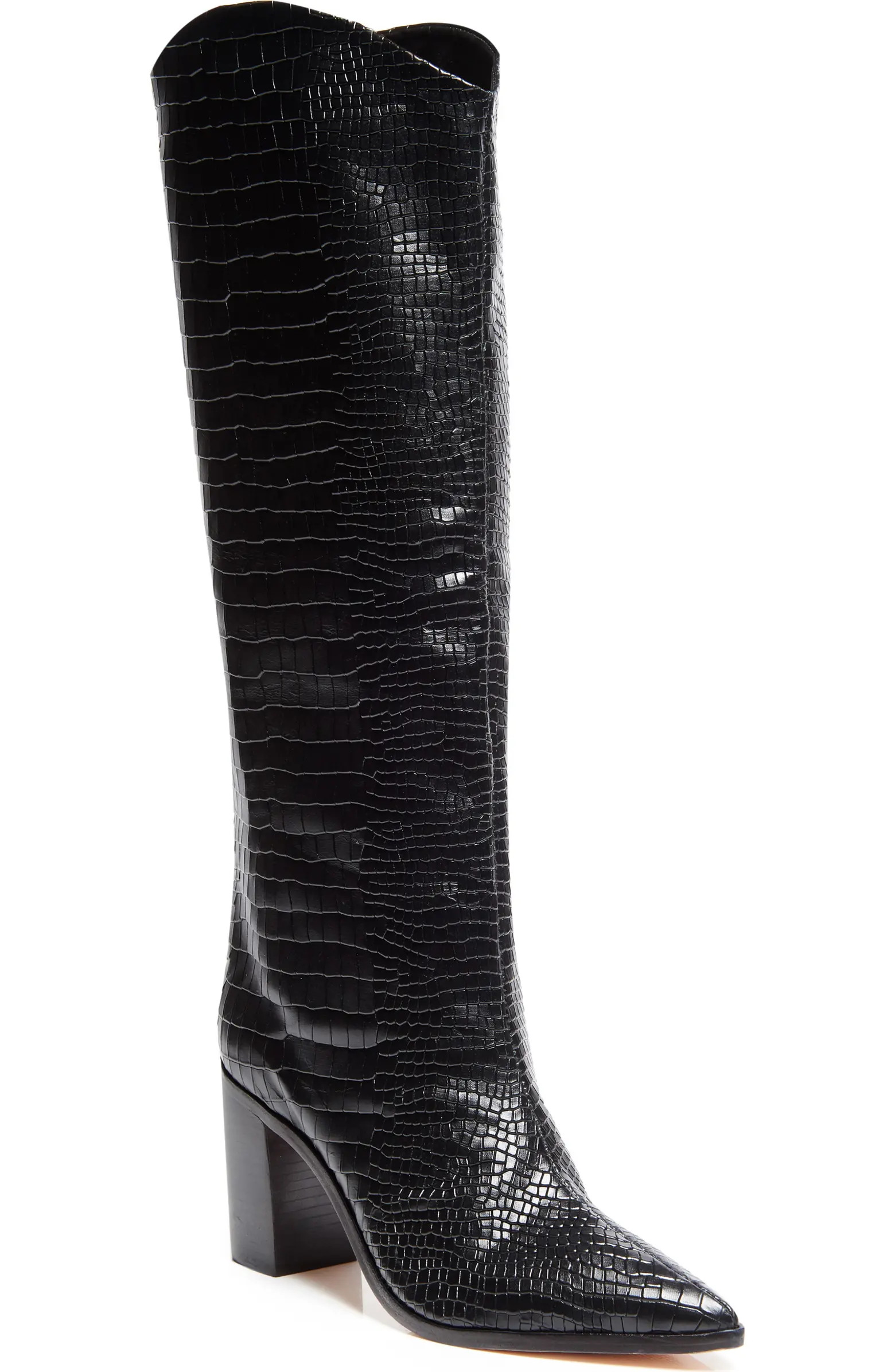 Maryana Pointed Toe Block Heel Knee High Boot (Women) | Nordstrom